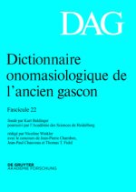 Dictionnaire Onomasiologique de l'Ancien Gascon (Dag). Fascicule 22