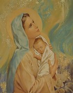 Vierge des Pauvres - Mini icône autocollante 7x8 cm - 720.13