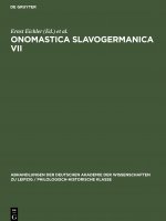 Onomastica Slavogermanica VII