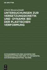 Untersuchungen zur Versetzungskinetik und -dynamik bei der plastischen Verformung