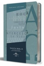 Biblia Rvr 1960 Letra Grande Tama?o Manual, Simil Piel Azul Alpha Omega Con Nombres de Dios / Spanish Bible Rvr 1960 Handy Size Large Print Leathersof
