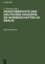 Monatsberichte der Deutschen Akademie de Wissenschaften zu Berlin