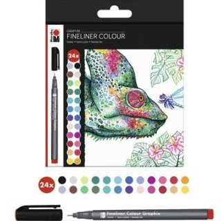 Marabu Graphix Akvarelovďż˝ liner 0,5 mm - chameleon 24 ks