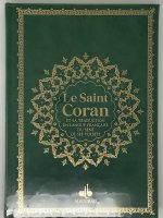 Coran Arabe FranCais - Bilingue - Grd format (A4 : 21x28) - Vert foncE - DorE sur tranche