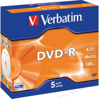 VERBATIM DVD-R AZO 4.7GB 16x 5er JewelCase