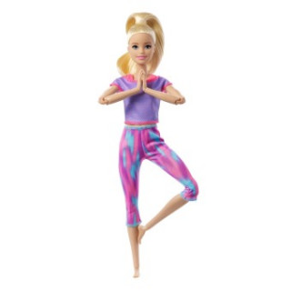 Barbie Made to Move Puppe (blond) im lila Yoga Outfit (Mattel)(Jucărie)