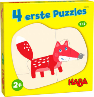 4 erste Puzzles - Im Wald (Kinderpuzzle)