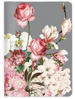 Heft A6 kariert, Bouquet rose
