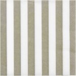 Servietten, beige/weiß gestreift, FSC MIX