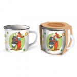 Trötsch Unser Sandmännchen Emaille Becher Tasse Fuchs und Elster