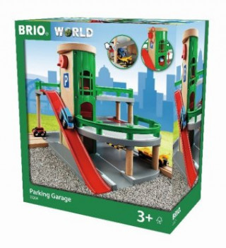 BRIO World 33204 Parkhaus, Straßen & Schienen - Eisenbahnzubehör für die BRIO Holzeisenbahn - Empfohlen für Kinder ab 3 Jahren (Joc)