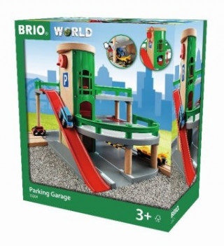 BRIO World 33204 Parkhaus, Straßen & Schienen - Eisenbahnzubehör für die BRIO Holzeisenbahn - Empfohlen für Kinder ab 3 Jahren