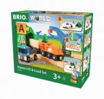 BRIO World 33878 - Starterset Güterzug mit Kran - Der ideale Einstieg in die BRIO Holzeisenbahn - Empfohlen für Kinder ab 3 Jahren