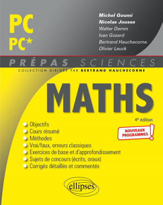 Mathématiques PC/PC* - Programme 2022