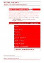 MYN JUNG ... OLAF SCHOLZ - ANALYSEN (II) - KENNZEICHEN 