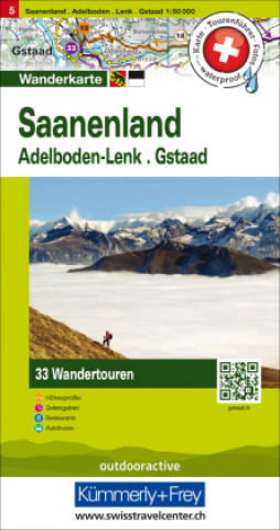 Saanenland Adelboden-Len, Gstaad Nr. 05 Touren-Wanderkarte 1:50 000
