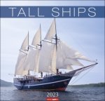 Tall Ships Kalender 2023. Großartige Fotos majestätischer Segelschiffe in einem großen Wandkalender. Das Querformat bringt die Windjammer in diesem gr