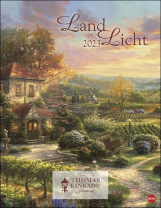 Thomas Kinkade: Land im Licht Kalender 2023. Kunstvoller Wandkalender mit idyllischen Gemälden und Bildzitaten. Einzigartiger Kunst-Kalender. 34x44 cm