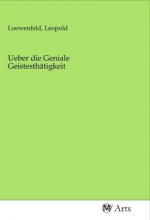 Ueber die Geniale Geistesthätigkeit
