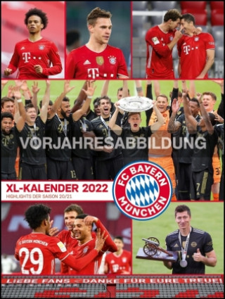 FC Bayern München 2023 - Poster-Kalender-XL - Fan-Kalender - Fußball-Kalender - 48x64 - Sport