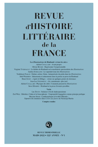 Revue d'Histoire littéraire de la France