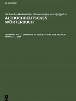 Zu Ehren des 70. Geburtstages von Theodor Frings 23. 7. 1956
