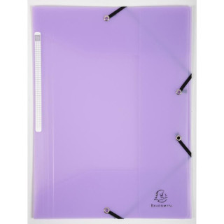 Exacompta Pastel PP Spisovďż˝ desky s gumiďż˝kou A4 - fialovďż˝