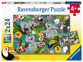 Ravensburger Puzzle - Koaly a lenochodi 2x24 dílků