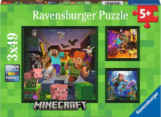 Ravensburger Puzzle - Minecraft Biomes 3x49 dílků