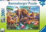 Ravensburger Puzzle - Zvířata u napajedla 200 dílků