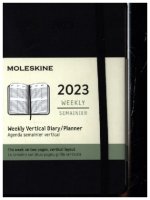 Moleskine Vertikální diář 2023 černý S, týdenní, tvrdý