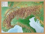 Relief Alpen 1:1.2MIO mit Naturholzrahmen