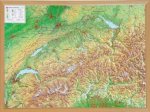 Relief Schweiz 1:500.000 mit Naturholzrahmen