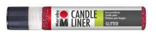 Marabu Candle Liner na svíčky - glitový červený 25 ml