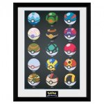 Pokémon Zarámovaný plakát - Pokéballs