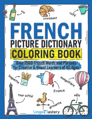 French Picture Dictionary Coloring Book