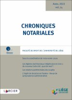 Chroniques notariales - Volume 74