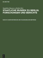 Kunsthistorische und volkskundliche Beitrage
