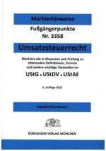 UMSATZSTEUERRECHT 2022 Dürckheim-Markierhinweise/Fußgängerpunkte für das Steuerberaterexamen