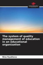 The system of quality management of education in an educational organization