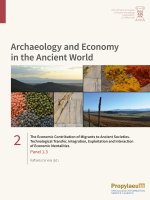 The Economic Contribution of Migrants to Ancient Societies. Technological                Transfer, Integration, Exploitation and Interaction of Econom