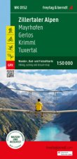 Zillertaler Alpen, Wander-, Rad- und Freizeitkarte 1:50.000, freytag & berndt, WK 152