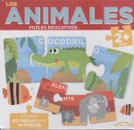 LOS ANIMALES (2+ AÑOS)- APRENDO EN CASA - PUZLES EDUCATIVOS (42 PIEZAS PARA 14 P