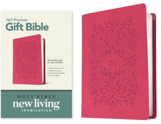 Premium Gift Bible NLT (Red Letter, Leatherlike, Very Berry Pink Vines)