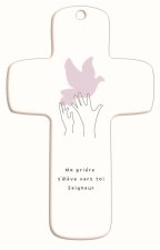 Croix bois imprimée Sisters 37 - Ma prière s'élève vers toi