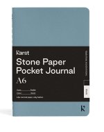 Cahier A6 poche bleu acier uni