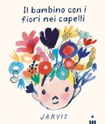 bambino con i fiori nei capelli