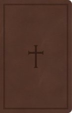 CSB Large Print Personal Size Reference Bible, Brown Leathertouch