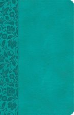 CSB Large Print Personal Size Reference Bible, Teal Leathertouch