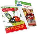 Benny Blu - Set Glückwunschkarte Motiv Käfer + Wissensbuch Experimente, m. 1 Beilage